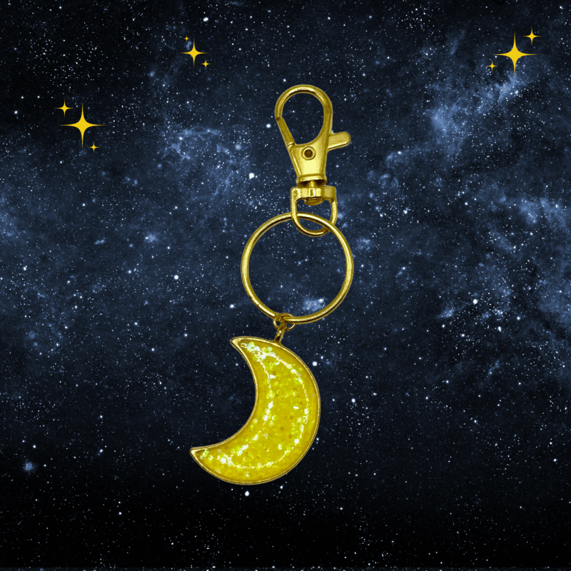 Yellow Moon Keychain